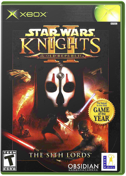 Star Wars: Knights of the Old Republic II: The Sith Lords cover art for Xbox (XBOX) video game