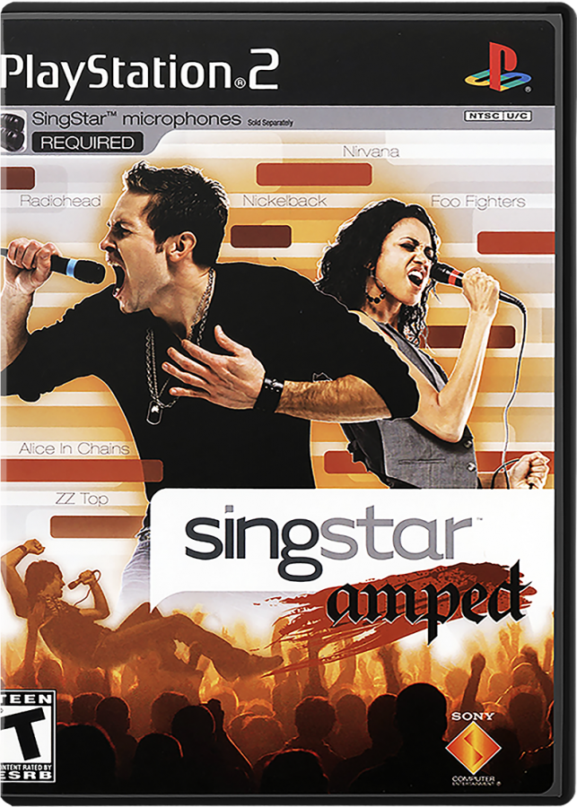 Singstar Amped cover art for PlayStation 2 (PS2) video game
