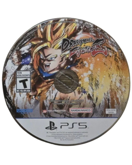 Dragon Ball FighterZ PlayStation 5 fighting video game Arc System Works 2.5D cel-shaded animation 3v3 team battles online multiplayer dramatic story mode iconic anime moments super attacks destructive finishes extensive character roster Goku Vegeta Frieza Cell Buu Beerus Gogeta Vegito disc