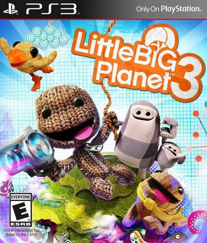 LittleBigPlanet 3 cover art for PlayStation 3 (PS3) puzzle-platform video game cover art.