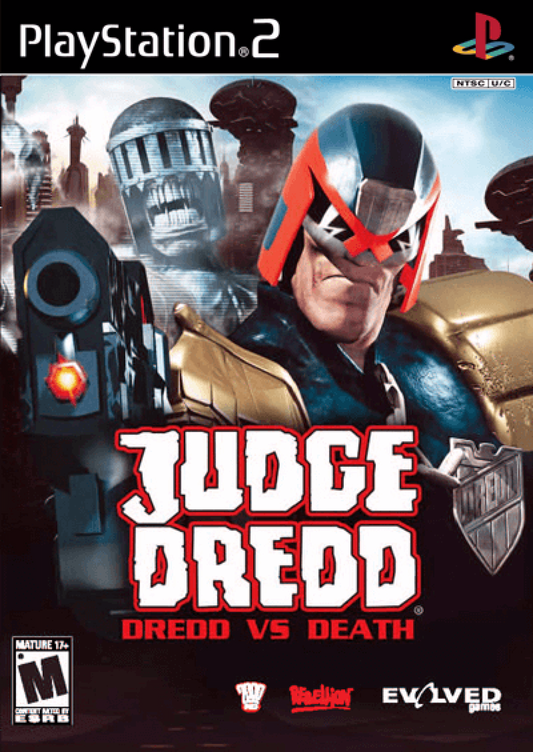 Judge Dredd Dredd vs Death PlayStation 2 retro video game first person shooter cover art (2005)