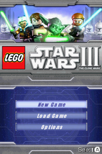 LEGO Star Wars III The Clone Wars for Nintendo DS action adventure game featuring characters and battles from the Clone Wars series LEGO style combat puzzles and co op gameplay
