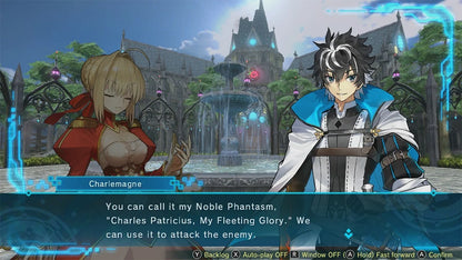 Fate/EXTELLA Link Fleeting Glory Edition CIB Nintendo Switch video game, action RPG, musou-style combat, Fate series collector’s edition, console title gameplay screenshot