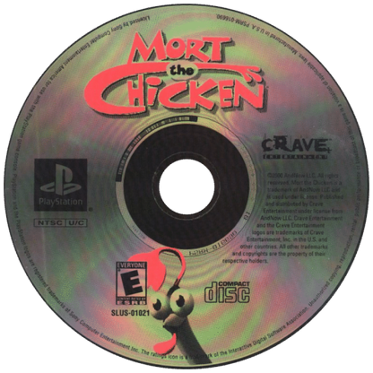 Mort the Chicken disc for PlayStation 1 (PS1) video game