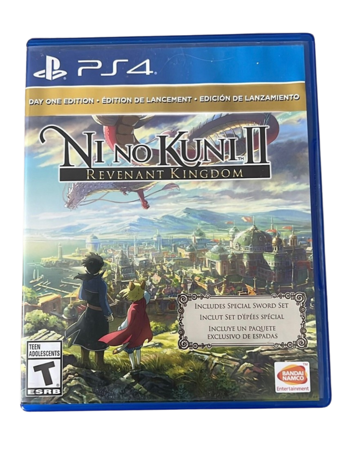 Ni no Kuni II: Revenant Kingdom for PlayStation 4 fantasy action RPG featuring real time combat kingdom building anime style visuals epic story adventure gameplay front cover