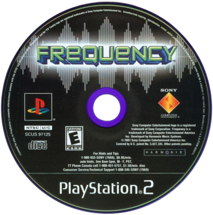 Frequency disc for PlayStation 2 (PS2) music rhythm action video game