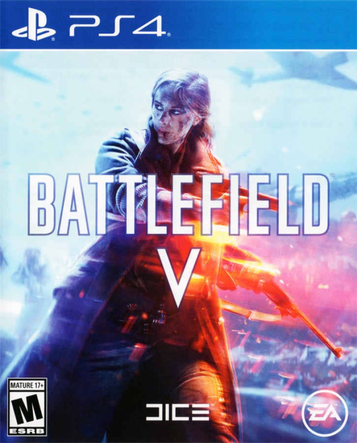 Battlefield V cover art for PlayStation 4 (PS4) World War II first-person shooter video game