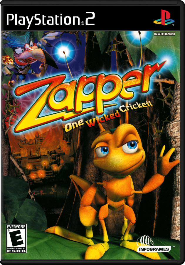 Zapper One Wicked Cricket PS2 PlayStation 2 platformer action adventure game retro video game cover art