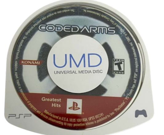 Coded Arms [Greatest Hits] – PlayStation Portable (PSP) disc for first-person shooter video game