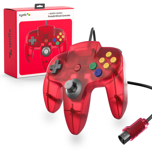 PROTO64 Wired Controller Berry Burst accessory N64