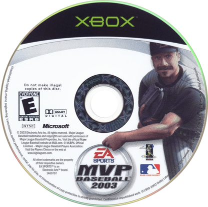 MVP Baseball 2003 Xbox for retro video game enthusiasts featuring realistic baseball simulation gameplay authentic MLB teams and players franchise mode deep pitching and batting mechanics dynamic stadium presentation and collectible gaming appeal disc