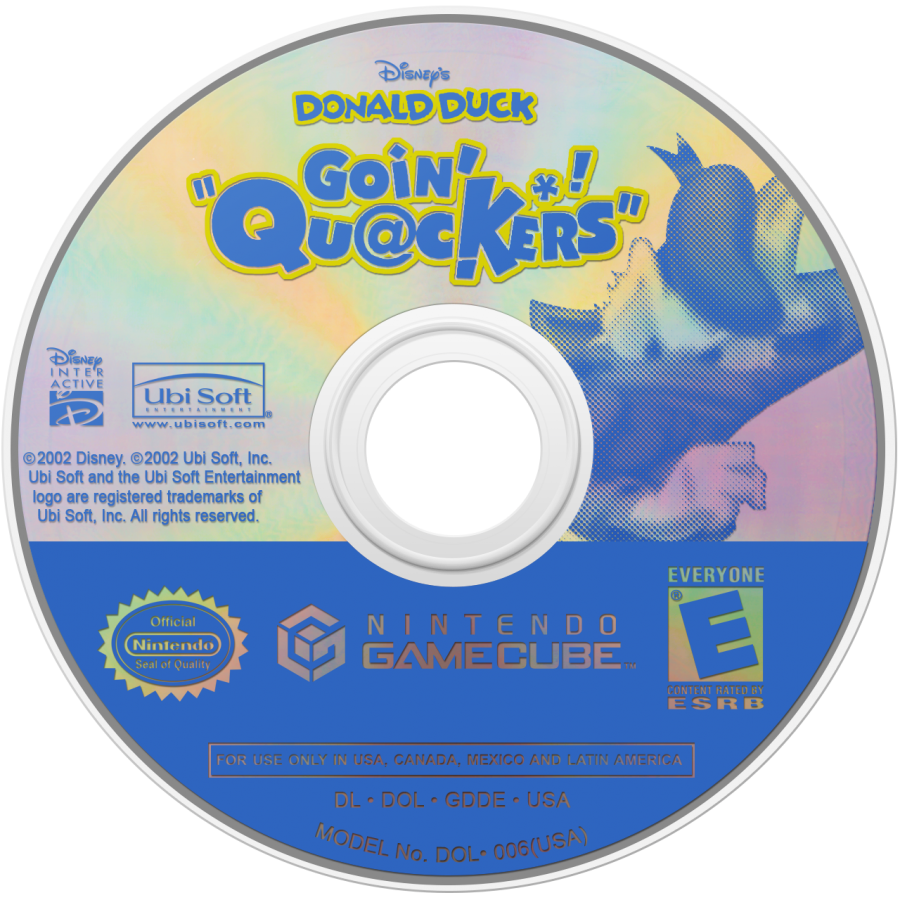 Disney Donald Duck: Goin' Quackers! disc for GameCube (GC) platformer action-adventure video game