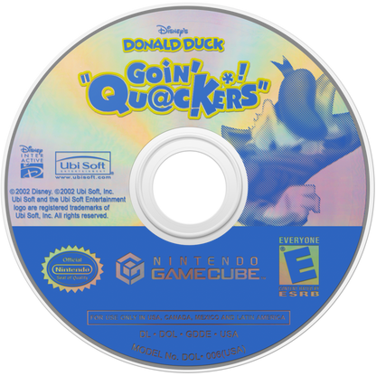 Disney Donald Duck: Goin' Quackers! disc for GameCube (GC) platformer action-adventure video game