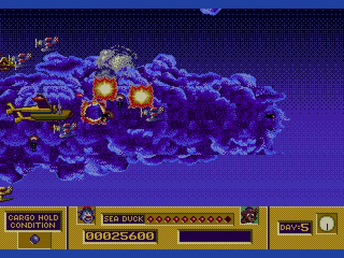 Disney's TaleSpin Sega Genesis GEN action platformer video game featuring Baloo the Bear aerial adventures airplane missions enemy encounters collectible items challenging stages Disney characters and classic Sega Genesis GEN gameplay collectible retro gaming appeal gameplay