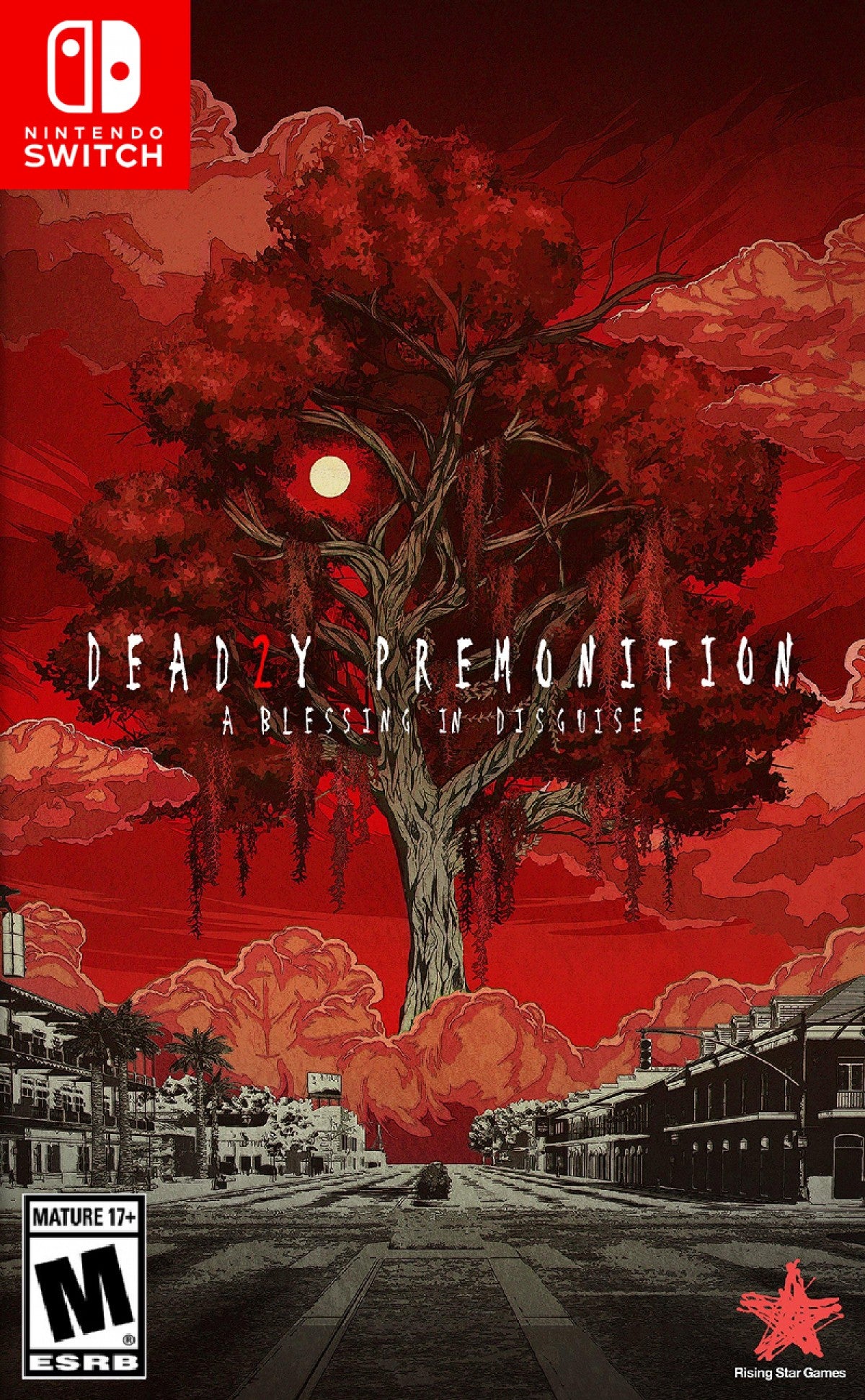 Deadly Premonition 2 A Blessing in Disguise Nintendo Switch NS for survival horror adventure video game fans featuring mystery investigation open world exploration detective storytelling quirky characters supernatural events crime solving gameplay atmospheric environments cinematic narrative collectible gaming appeal front cover art