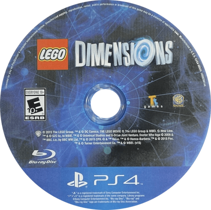 LEGO Dimensions PlayStation 4 (PS4) action puzzle video game disc