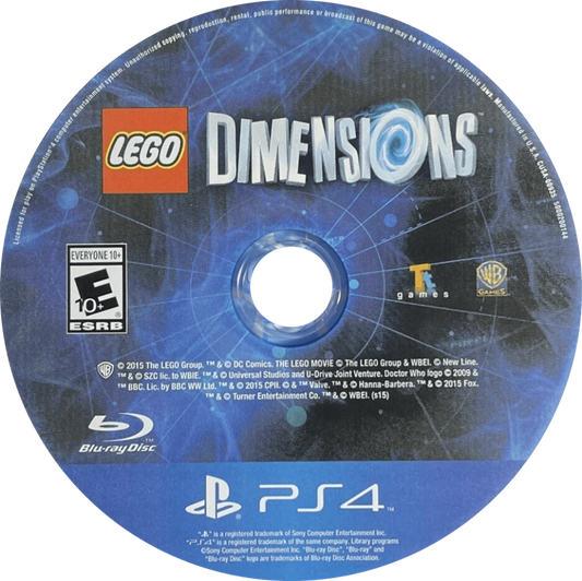 LEGO Dimensions PlayStation 4 (PS4) action puzzle video game disc