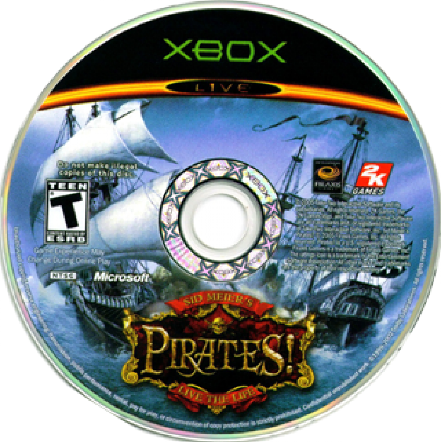 Sid Meiers Pirates: Live the Life disc art for Xbox (XBOX) video game