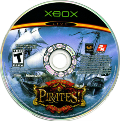 Sid Meiers Pirates: Live the Life disc art for Xbox (XBOX) video game