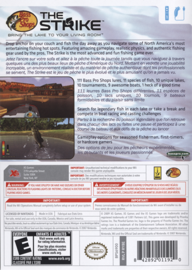 Bass Pro Shops: The Strike back cover art for Nintendo Wii (Wii) video game