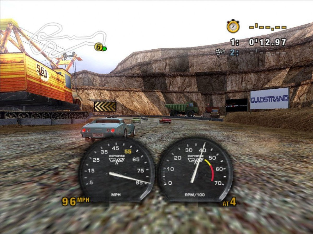 Corvette for PlayStation 2 with high-speed racing and sports car driving simulation theme gameplay