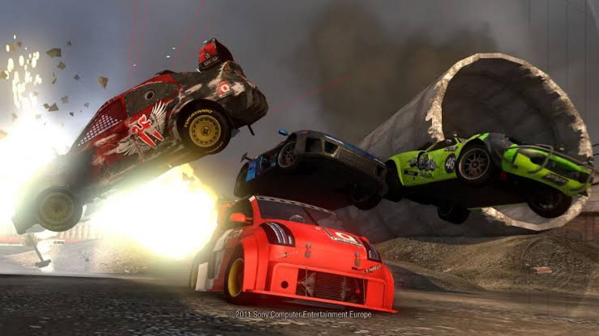 MotorStorm Apocalypse PlayStation 3 PS3 off-road racing video game featuring high-speed motorcycle and vehicle racing extreme tracks dangerous environments massive crashes destruction shortcuts powerful vehicles intense competition and classic PlayStation 3 PS3 gameplay collectible gaming appeal gameplay