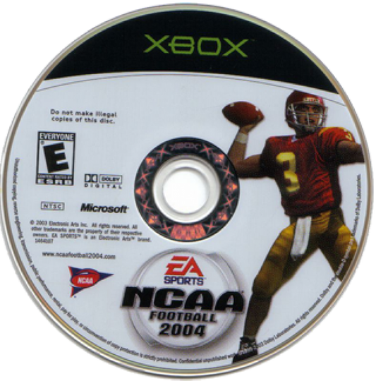 NCAA Football 2004 disc for Xbox (XBOX) video game