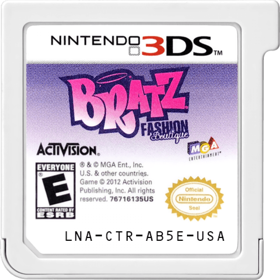 Bratz Fashion Boutique cartridge for Nintendo 3DS (3DS) fashion simulation video game