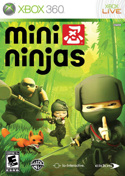 Mini Ninjas cover art for Xbox 360 (X360) action-adventure platformer video game