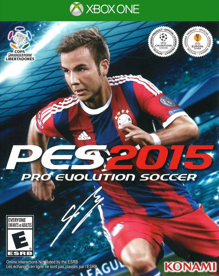 PES 2015 Pro Evolution Soccer – Xbox One (XONE) cover art for sports soccer video game
