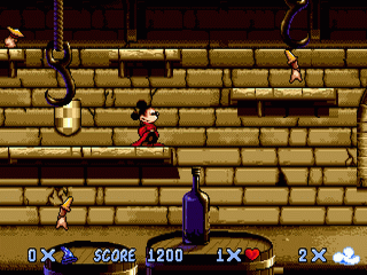 Fantasia Sega Genesis retro video game platformer gameplay (1991)