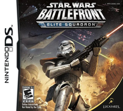 Star Wars Battlefront: Elite Squadron cover art for Nintendo DS (DS) third-person shooter video game