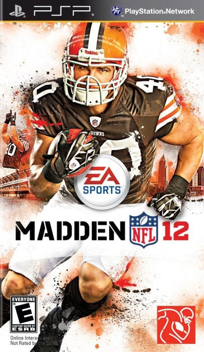 Madden NFL 12 cover art for PlayStation Portable (PSP) football sports video game