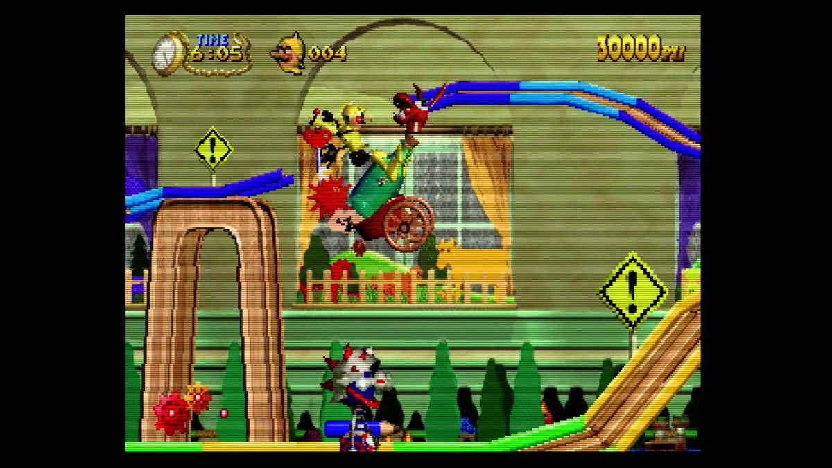 Clockwork Knight 2 Sega Saturn 2.5D platformer toy themed action adventure Sir Tongara de Pepperouchau III side scrolling gameplay mechanical world exploration colorful Sega mascot era retro gaming Sega Saturn software video game title gameplay 