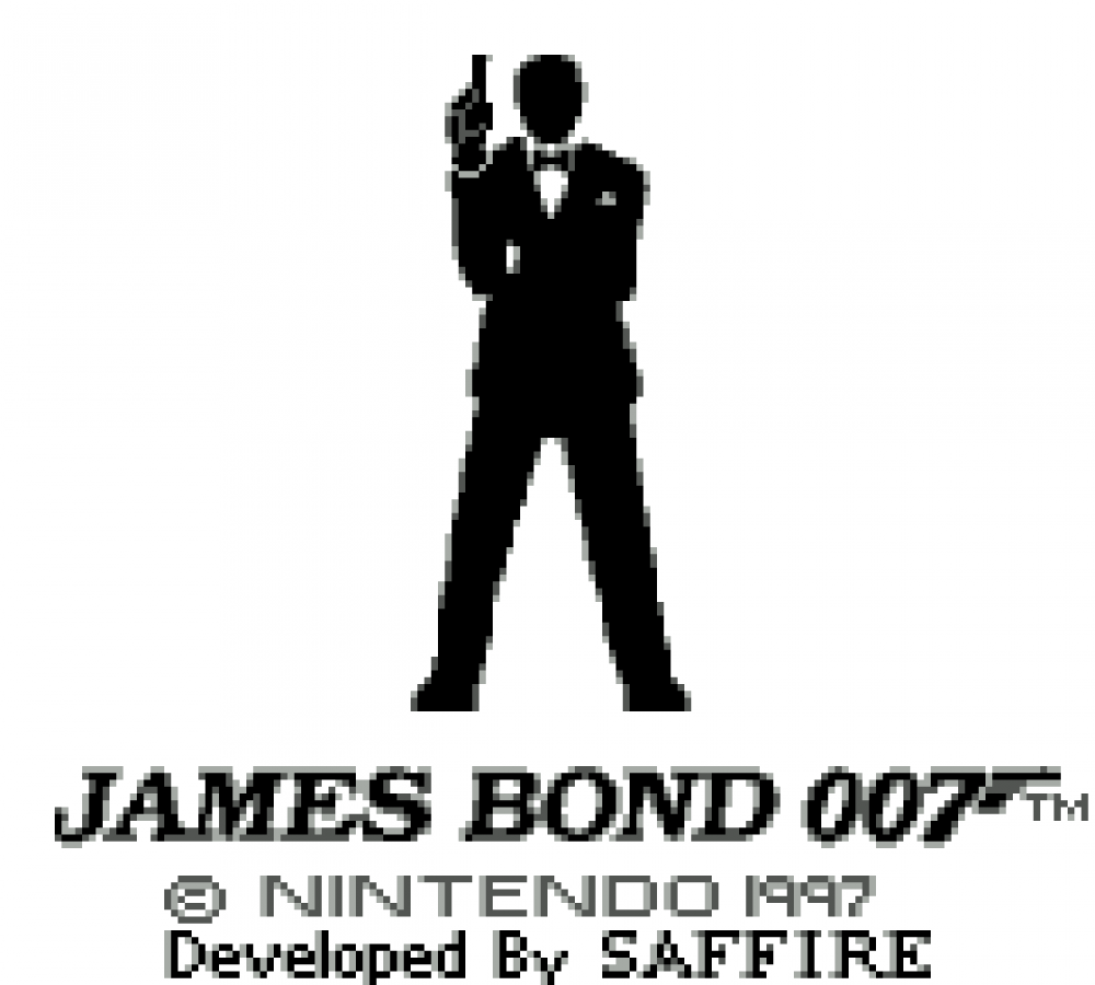 James Bond 007 Nintendo Game Boy GB for retro video game enthusiasts featuring action adventure gameplay espionage missions puzzle solving turn based inspired combat gadget based exploration classic handheld gaming and collectible gaming appeal start screen