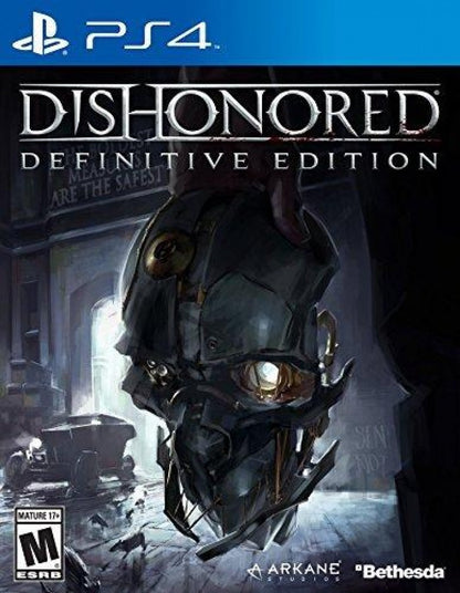 Dishonored [Definitive Edition] – PlayStation 4 (PS4) video game cover image, stealth action-adventure by Arkane Studios