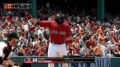 MLB 15: The Show for PlayStation 4 (PS4) at Gamers INC, featuring authentic Major League Baseball gameplay with improved controls, enhanced presentation, and deep modes like Road to the Show and Franchise to build your career and lead your team to a World Series championship gameplay screenshot