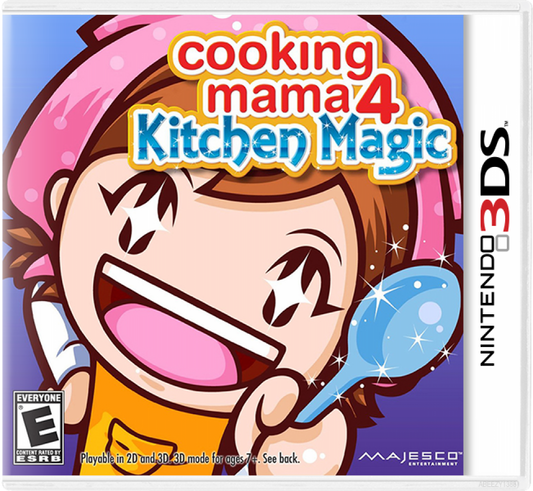 Cooking Mama 4: Kitchen Magic cover art for Nintendo 3DS (3DS) cooking simulation video game
