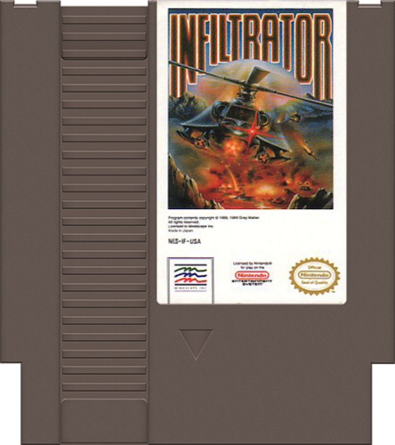 Infiltrator cartridge for Nintendo Entertainment System (NES) retro video game