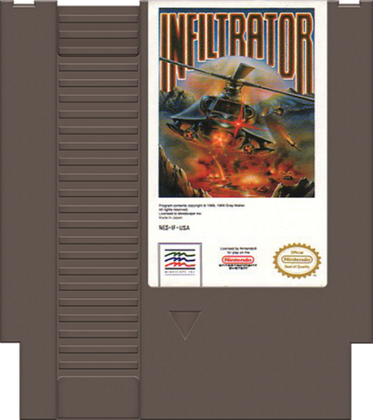 Infiltrator cartridge for Nintendo Entertainment System (NES) retro video game