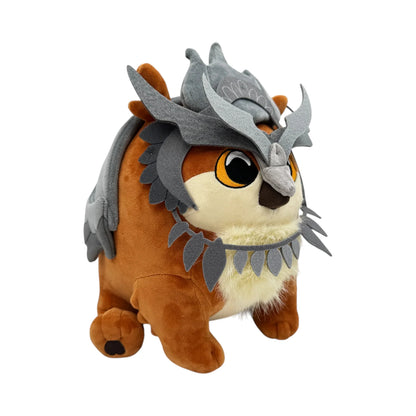Baldur's Gate 3 Armoured Owlbear 9 Inch Plush collectible video game plush featuring the iconic Armoured Owlbear from Baldur's Gate 3 soft plush construction detailed armor design adorable fantasy character styling 9 inch size huggable collectible display item gaming merchandise and pop culture collectible appeal right side