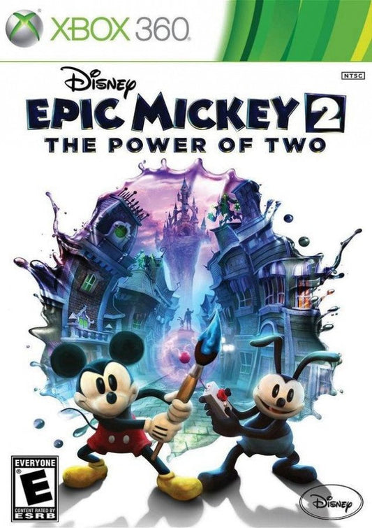 Disney Epic Mickey 2: The Power of Two cover art for Xbox 360 (X360) video game
