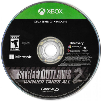 Street Outlaws 2: Winner Takes All disc for Xbox Series X (XSX) street racing video game
