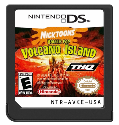 Nicktoons Battle for Volcano Island cartridge for Nintendo DS (DS) cartoon action adventure video game
