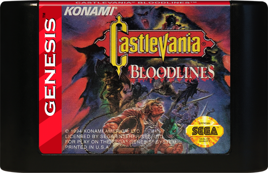 Castlevania: Bloodlines cartridge for Sega Genesis (GEN) video game