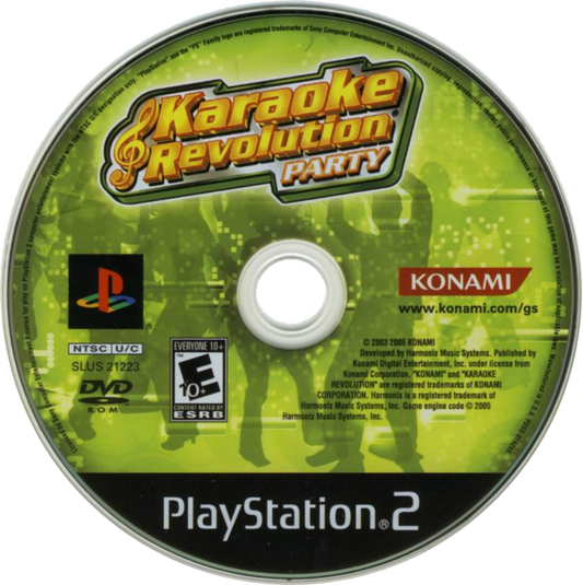 Karaoke Revolution Party disc art for Playstation 2 (PS2) video game