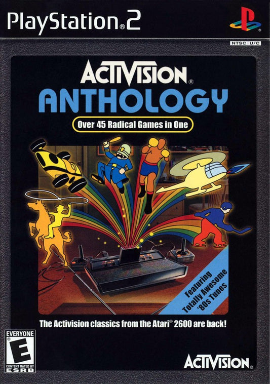 Activision Anthology PlayStation 2 PS2 for retro video game fans featuring classic Atari 2600 arcade favorites multiple vintage Activision games nostalgic gameplay unlockable content historical gaming extras timeless arcade action collectible gaming appeal cover art