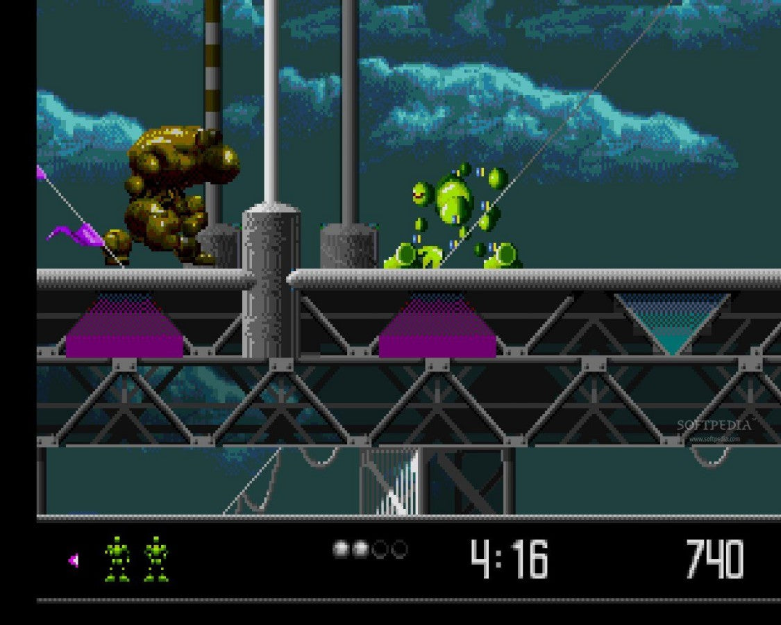 SEGA Smash Pack Volume 1 Sega Dreamcast video game, classic arcade and console game compilation, retro SEGA titles collection, console title Vectorman gameplay screenshot