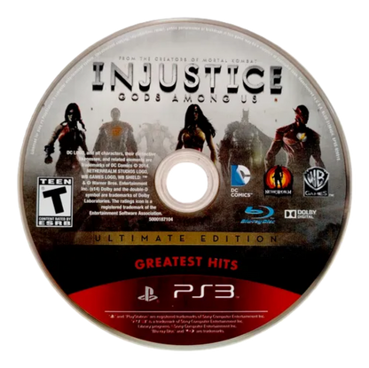 Injustice: Gods Among Us [Ultimate Edition][Greatest Hits] disc art for PlayStation 3 (PS3) video game