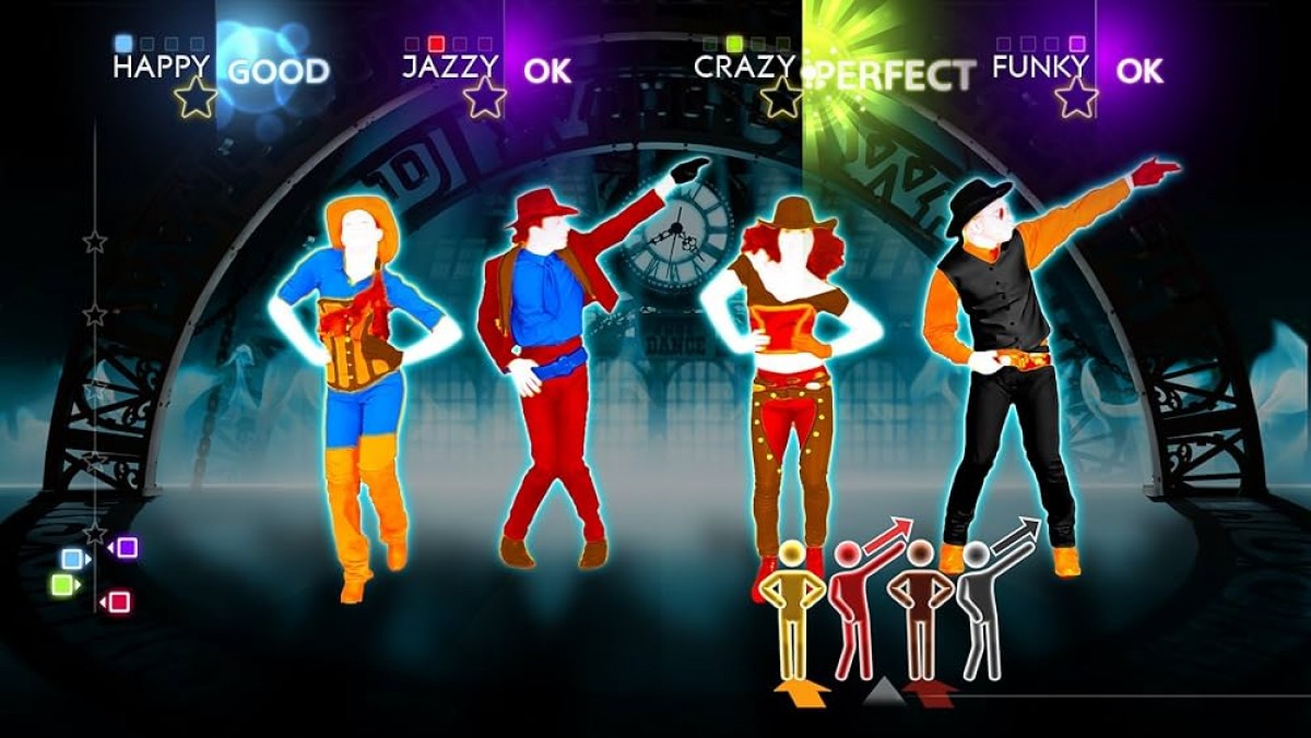 Just Dance 4 rhythm dance party video game featuring energetic choreography popular music tracks multiplayer modes and fun motion controlled gameplay for players of all ages gameplay